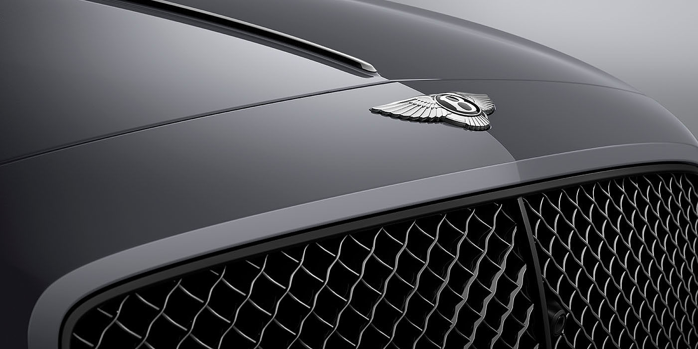 Bentley Suzhou Bentley Flying Spur S Cambrian Grey colour, featuring Bentley insignia and assertive matrix front grillle